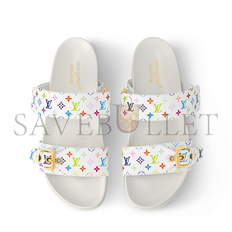 LOUIS VUITTON MURAKAMI LV X TM BOM DIA FLAT COMFORT MULE 1AGXUJ